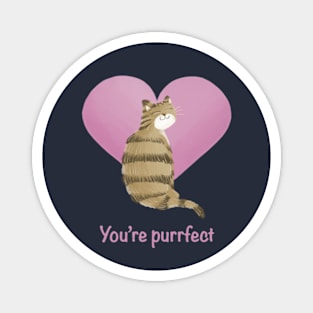 You’re purrfect cat and heart Magnet